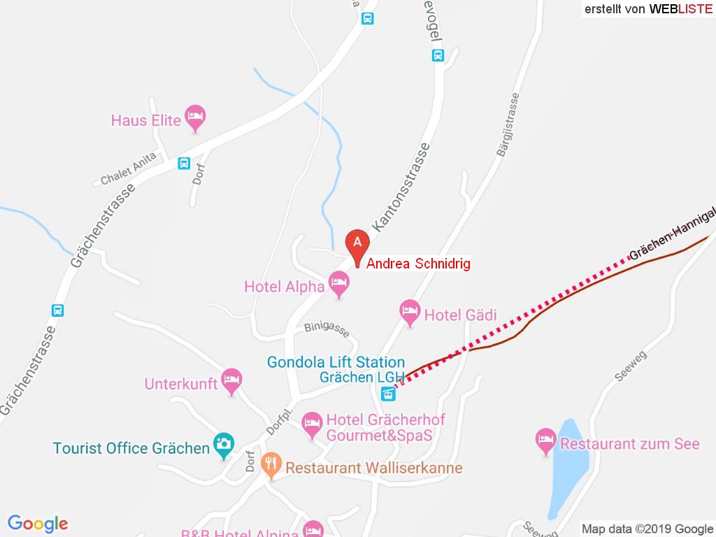 Standort Andrea Schnidrig in 3925 Grächen