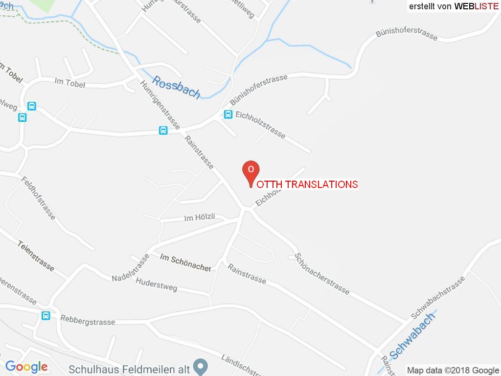 Standort OTTH TRANSLATIONS in 8706 Feldmeilen