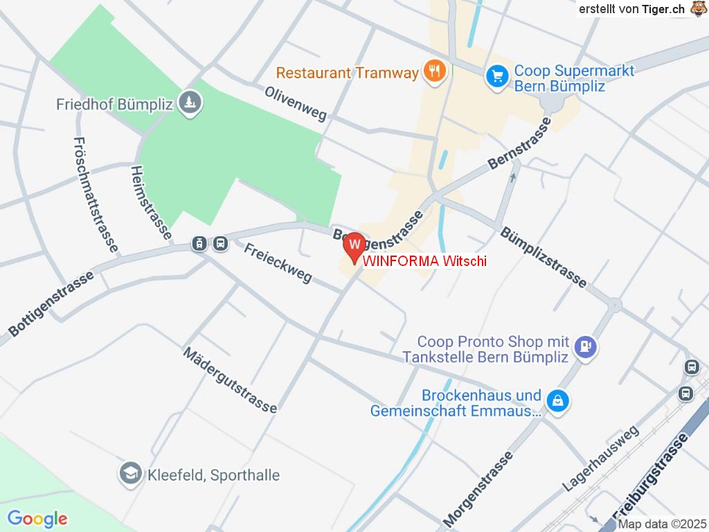 Standort WINFORMA Witschi in 3018 Bern